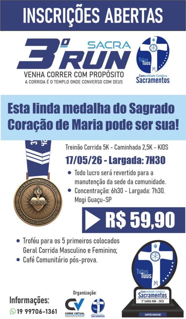 Cartaz do evento 3ª Sacra Run